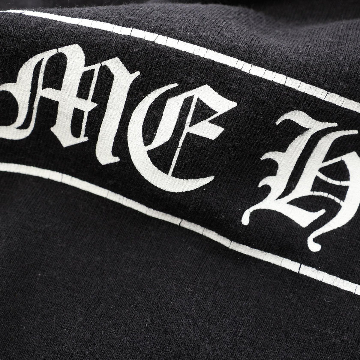 CHROME HEARTS Scroll Label Cotton T-Shirt Black Size L