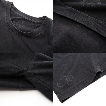 CHROME HEARTS Scroll Label Cotton T-Shirt Black Size L