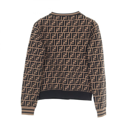 FENDI Zucca Long Sleeve Sweater Beige Size 40