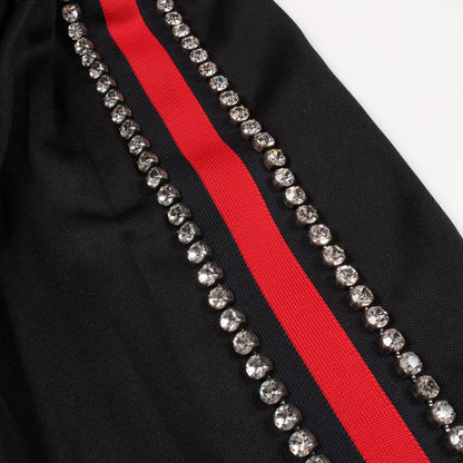 GUCCI Sideline Bijou Pleated Jersey Midi Skirt Size M