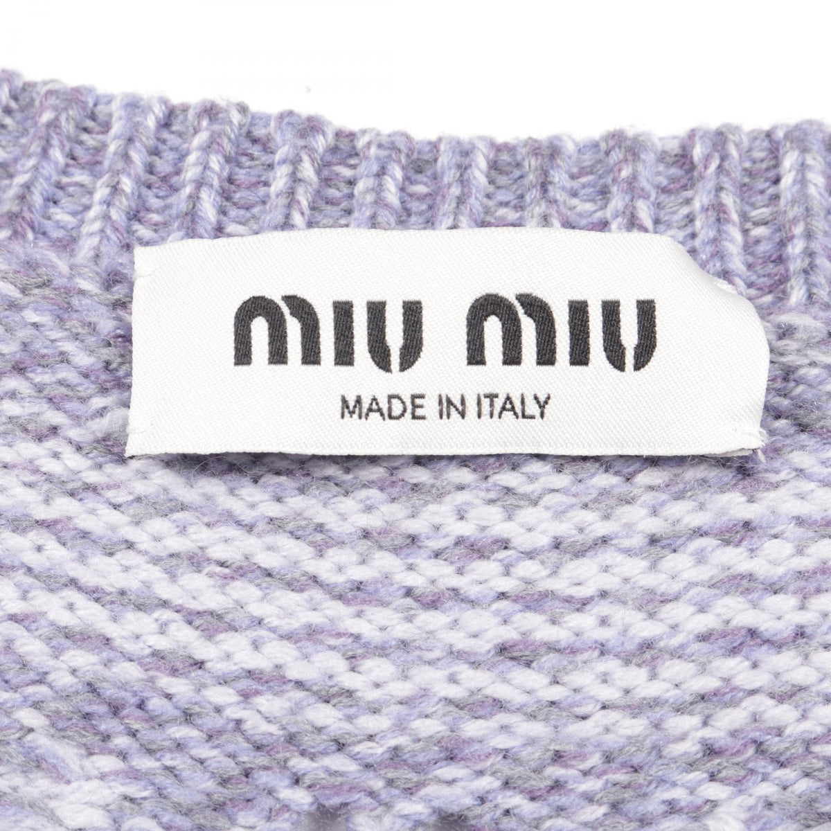 Miu Miu Logo Short Sleeve Wool Cashmere Dress Size 36