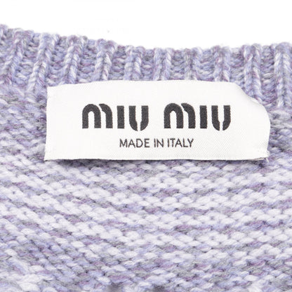 Miu Miu Logo Short Sleeve Wool Cashmere Dress Size 36
