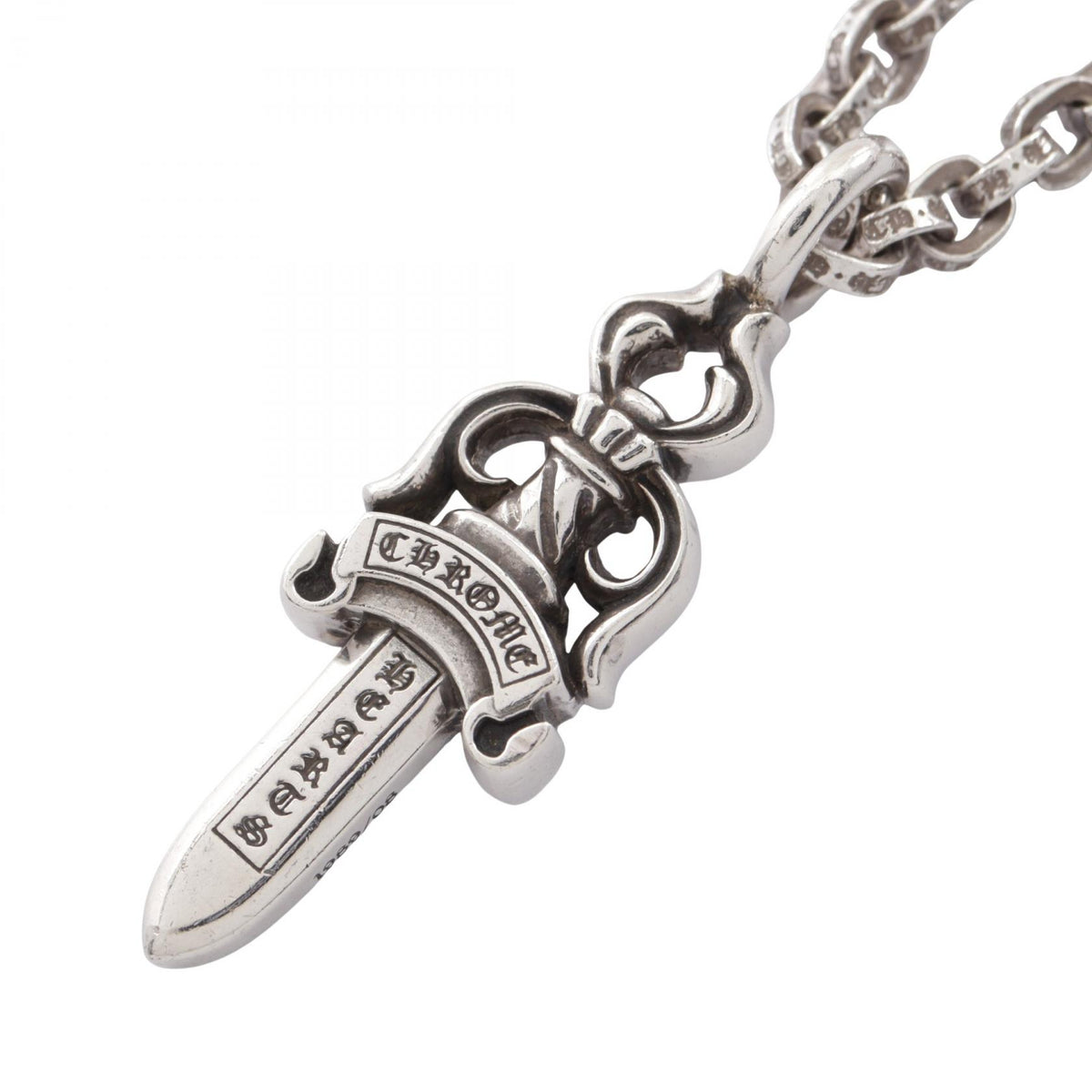 CHROME HEARTS Double Dagger Paperchain Necklace