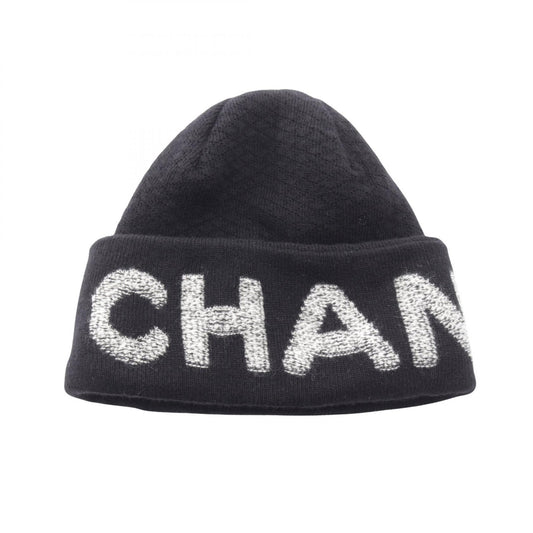 CHANEL Logo Wool Cashmere Knit Hat