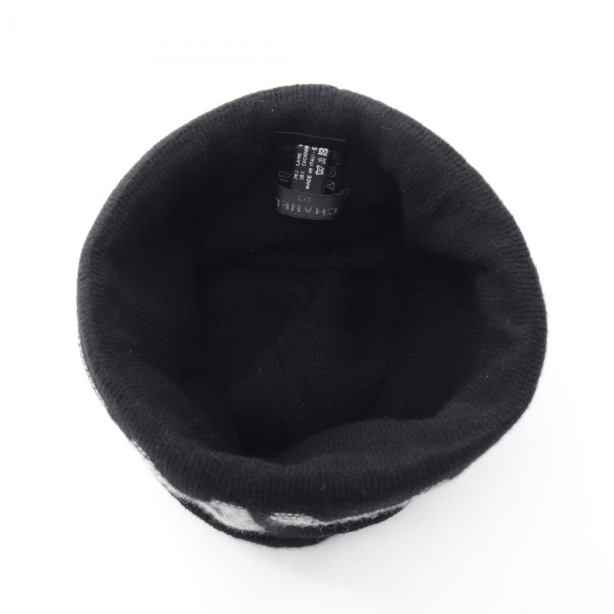CHANEL Logo Wool Cashmere Knit Hat