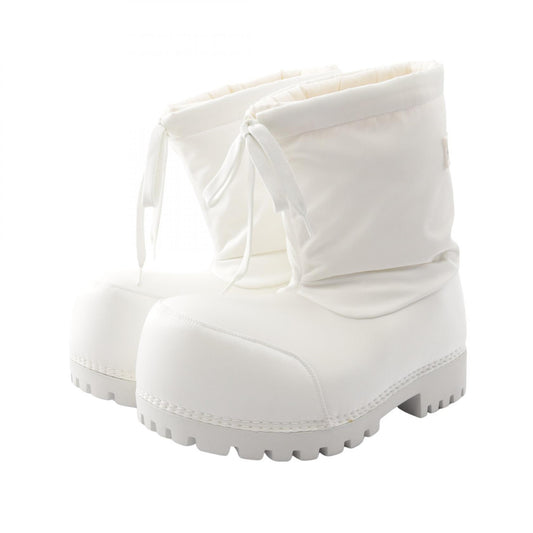 BALENCIAGA ALASKA Fabric Low Boots White Size 37