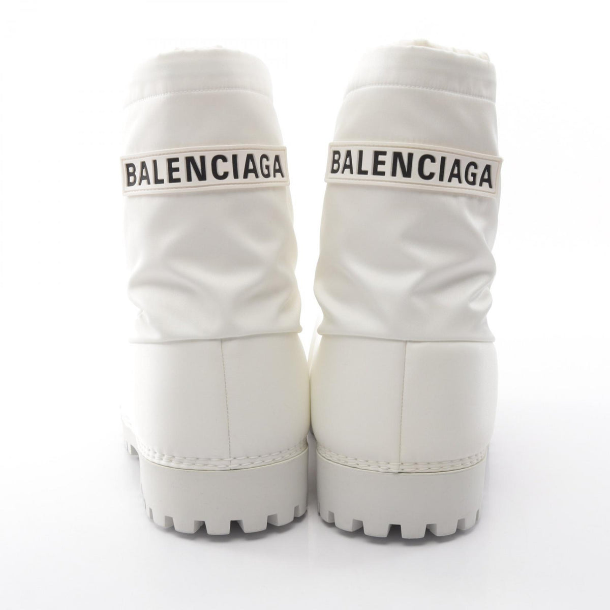 BALENCIAGA ALASKA Fabric Low Boots White Size 37