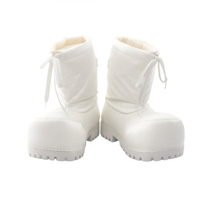 BALENCIAGA ALASKA Fabric Low Boots White Size 37