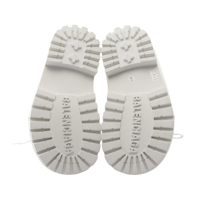 BALENCIAGA ALASKA Fabric Low Boots White Size 37