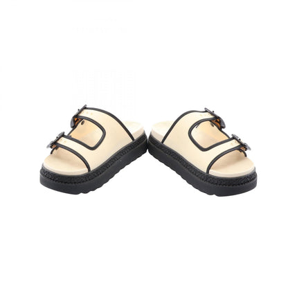 COACH Rainey Rubber Sandals Beige Black Size US 7