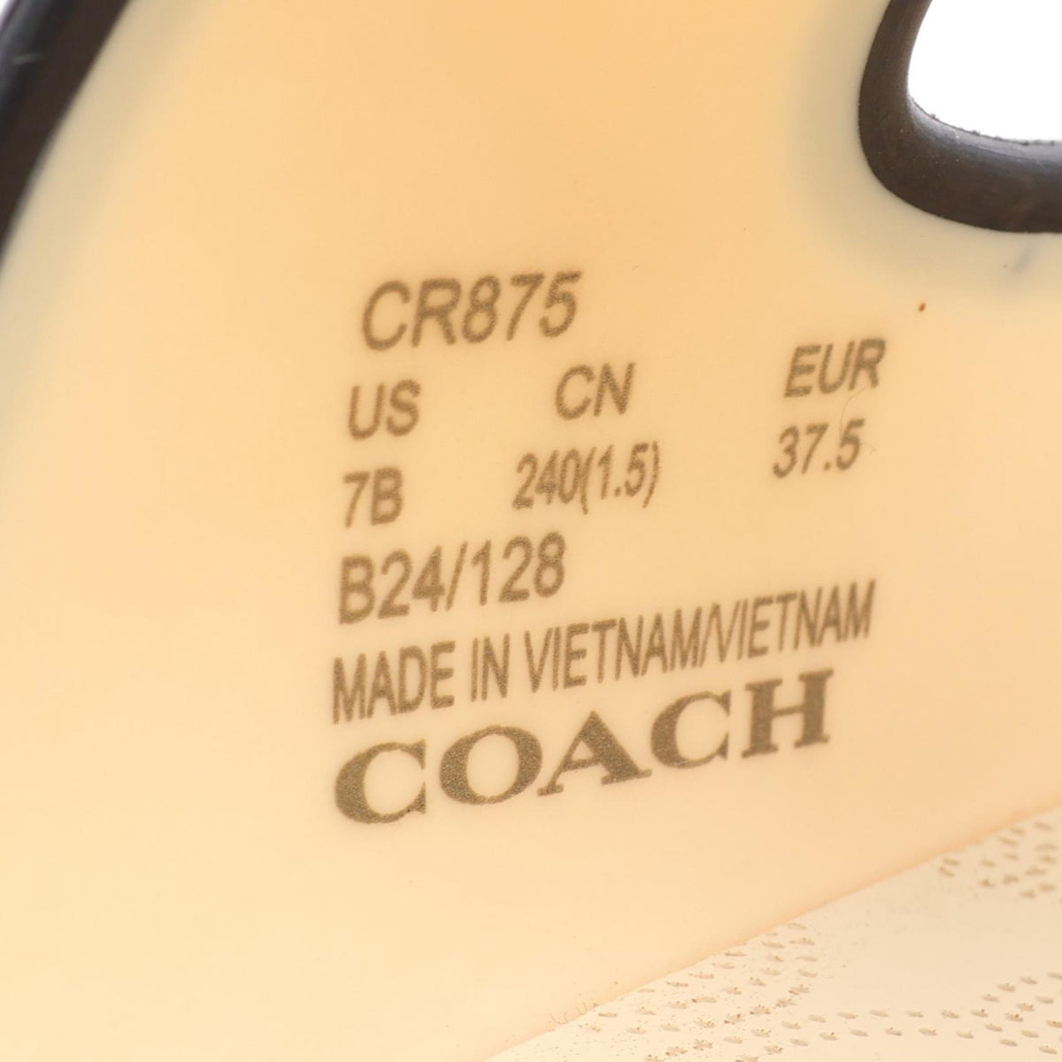 COACH Rainey Rubber Sandals Beige Black Size US 7