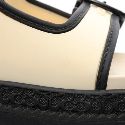 COACH Rainey Rubber Sandals Beige Black Size US 7