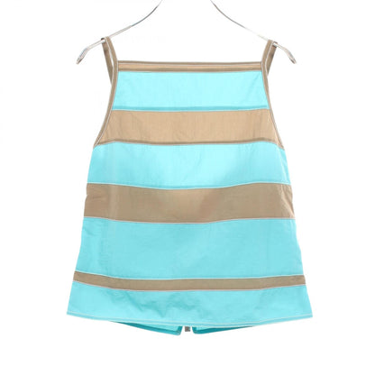 FENDI Striped Nylon Camisole Blue Size 38