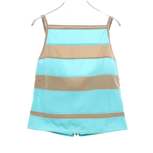 FENDI Striped Nylon Camisole Blue Size 38