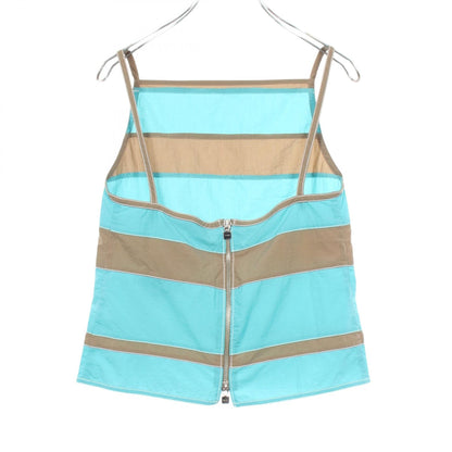 FENDI Striped Nylon Camisole Blue Size 38