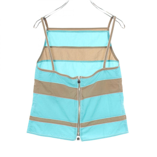 FENDI Striped Nylon Camisole Blue Size 38
