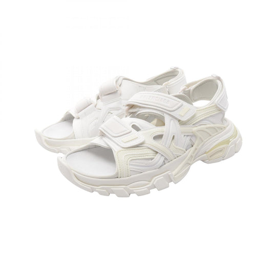 BALENCIAGA TRACK Leather Sandals White Size 27cm