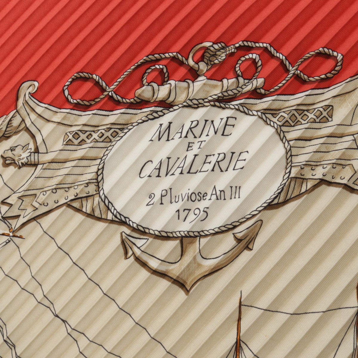 HERMES Carre Plisse Marine et Silk Scarf