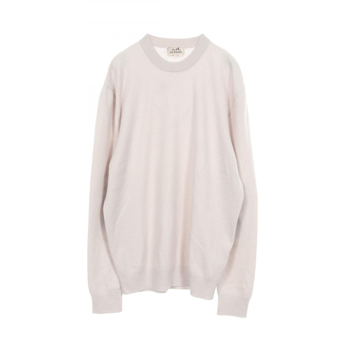 HERMES Maillon Chaîne d'Ancre Cashmere Sweater Gray Size XL