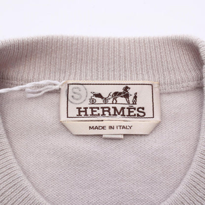 HERMES Maillon Chaîne d'Ancre Cashmere Sweater Gray Size XL