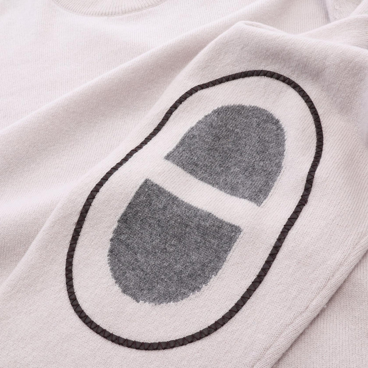 HERMES Maillon Chaîne d'Ancre Cashmere Sweater Gray Size XL