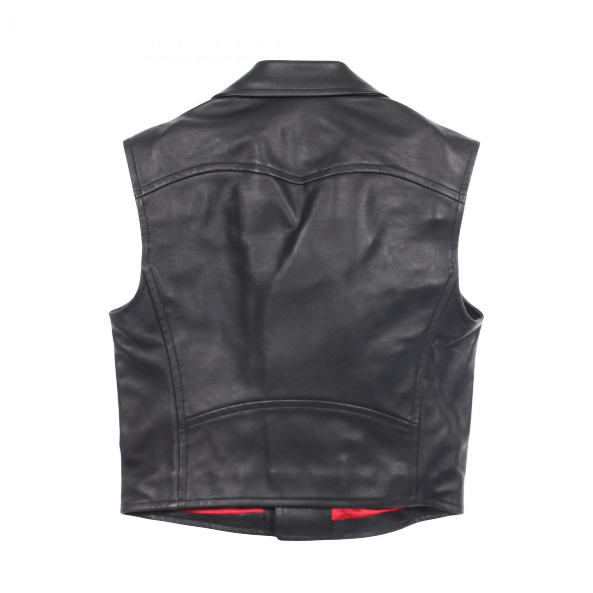 LOUIS VUITTON Double Leather Vest Black Size 36