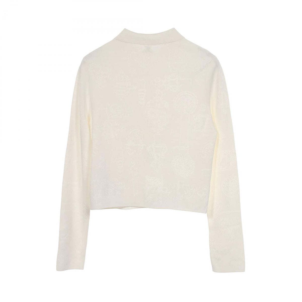 HERMES Ferronnerie Rayon Nylon Cardigan Size 38