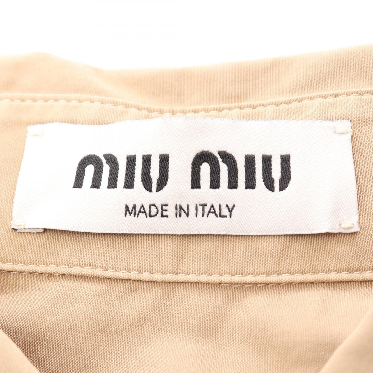 Miu Miu Logo Cotton Long Sleeve Top Size 36