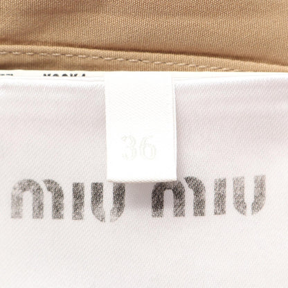 Miu Miu Logo Cotton Long Sleeve Top Size 36