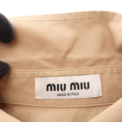 Miu Miu Logo Cotton Long Sleeve Top Size 36
