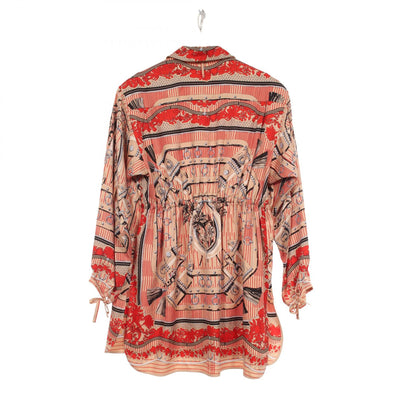 HERMES Aux Champs en Fleurs RayeH Drawstring Ring Size 38