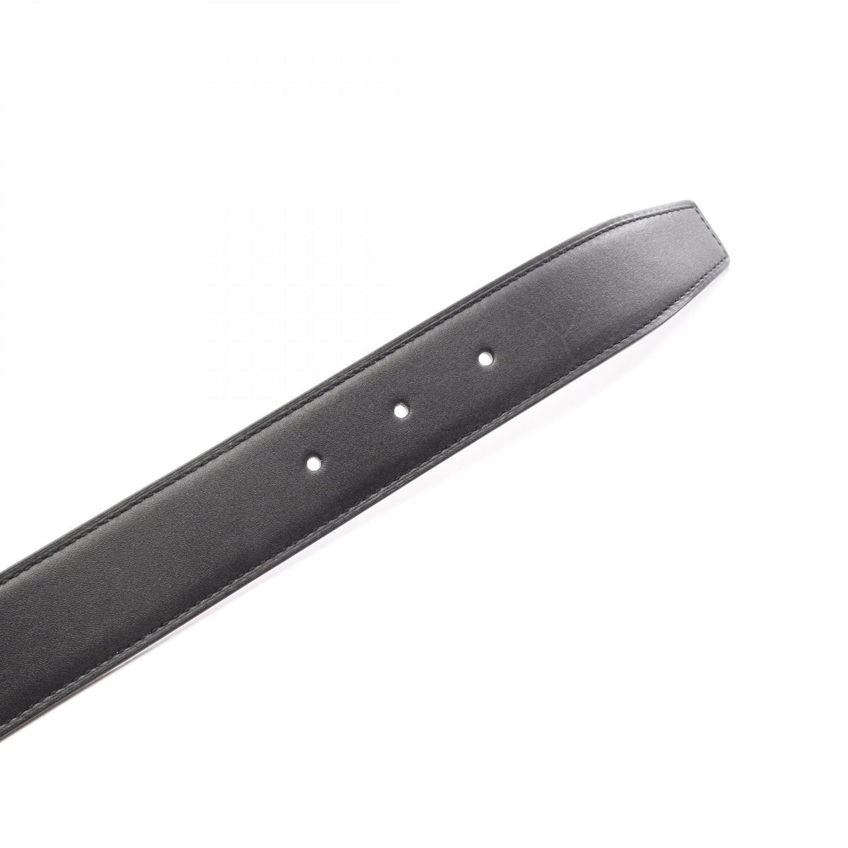 HERMES Black Reversible Leather Belt Size 90