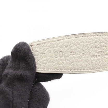 HERMES Black Reversible Leather Belt Size 90