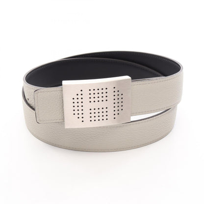 HERMES Black Reversible Leather Belt Size 90