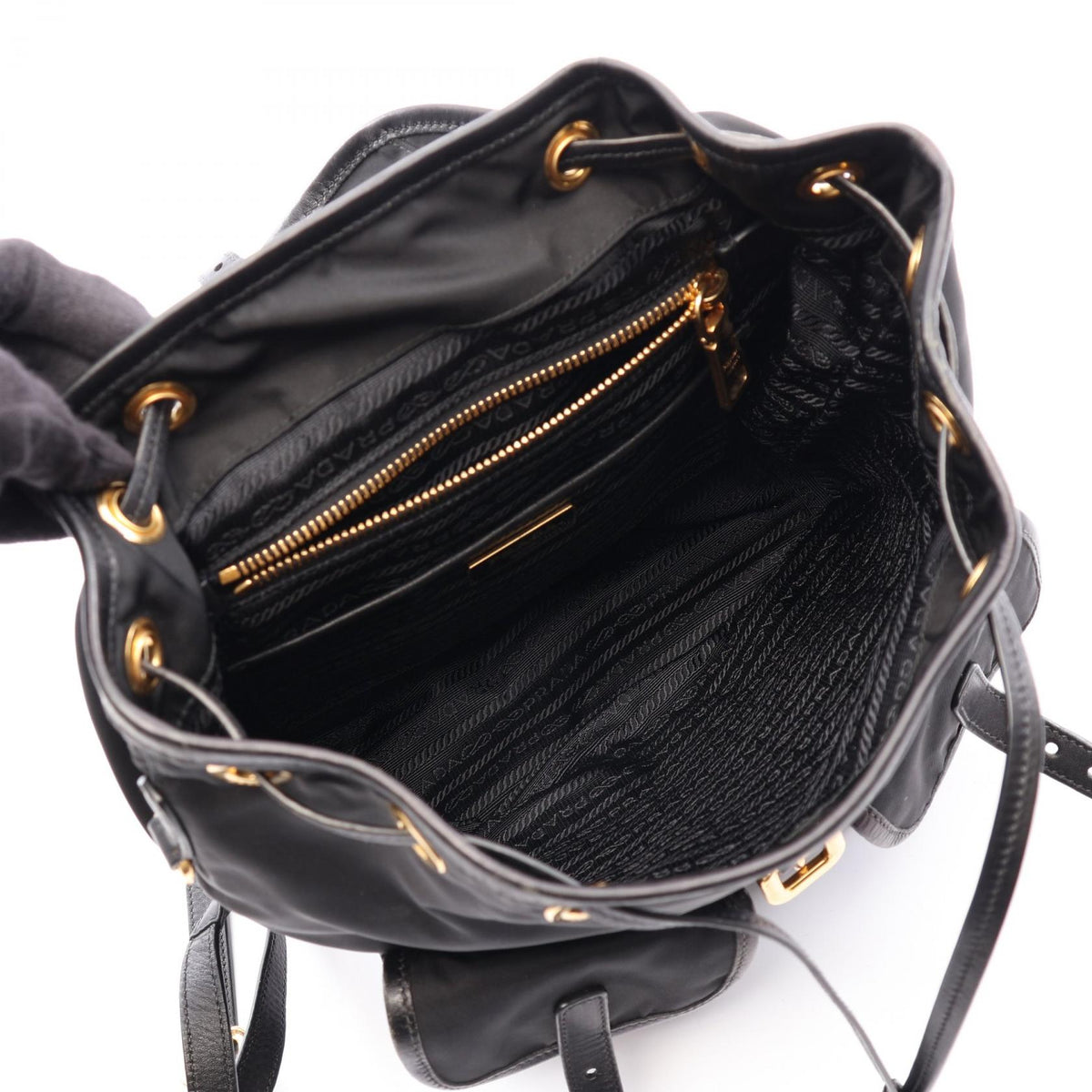 PRADA Tessuto Nylon Leather Backpack