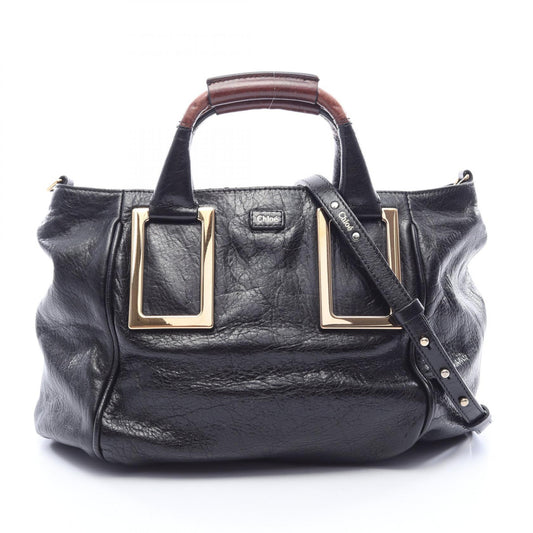 Chloe Ethel 2-Way Leather Handbag Black