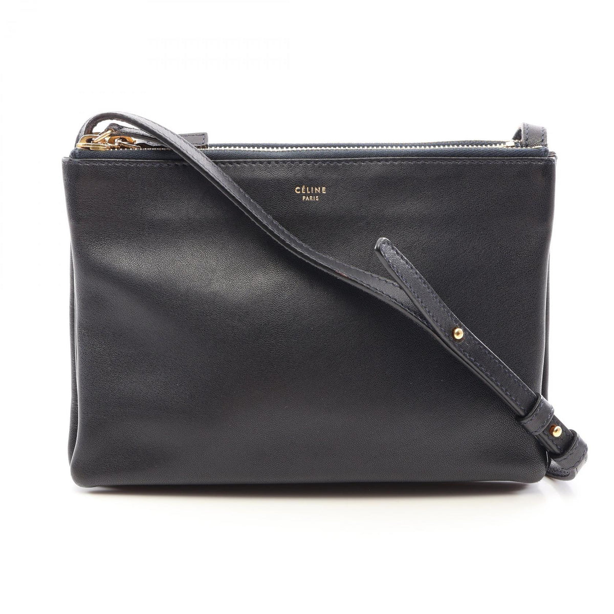 CELINE Trio Small Leather Shoulder Bag