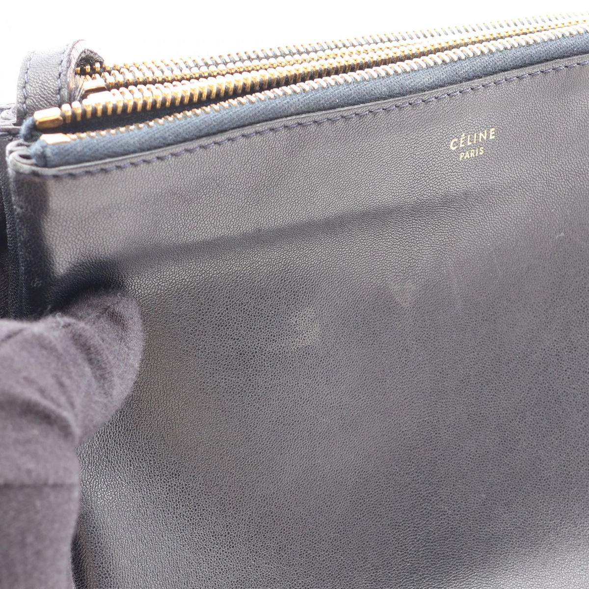CELINE Trio Small Leather Shoulder Bag