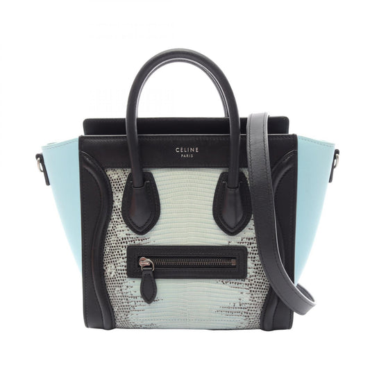 CELINE Luggage Nano Shopper Handbag Blue