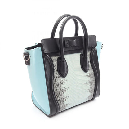 CELINE Luggage Nano Shopper Handbag Blue