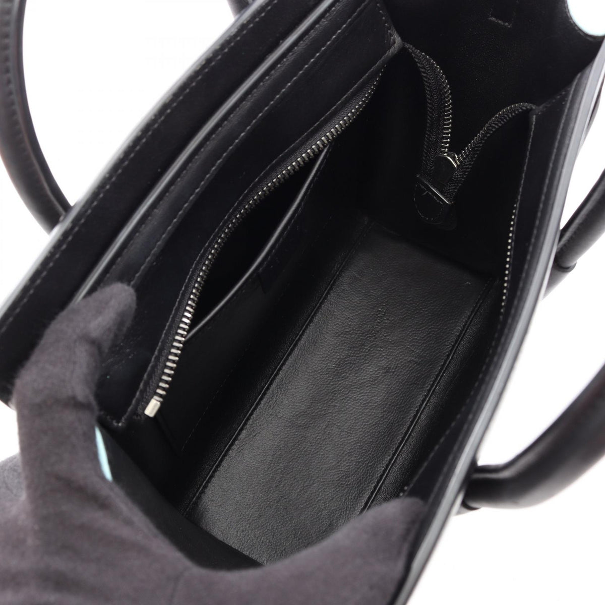CELINE Luggage Nano Shopper Handbag Blue