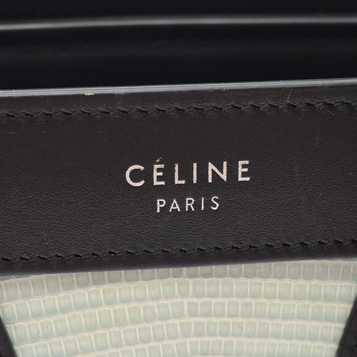 CELINE Luggage Nano Shopper Handbag Blue