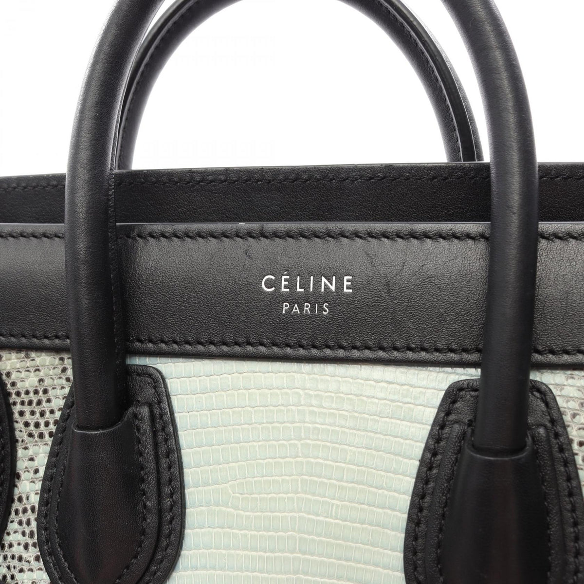 CELINE Luggage Nano Shopper Handbag Blue