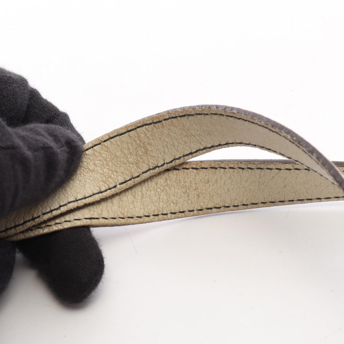 GUCCI Abbey Canvas Leather Bag Navy