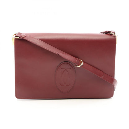 CARTIER Must Line Leather Bag Bordeaux