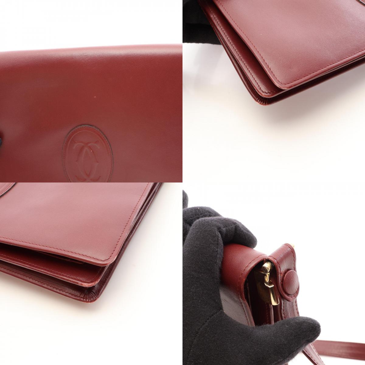 CARTIER Must Line Leather Bag Bordeaux