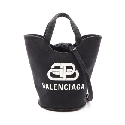 BALENCIAGA Wave XS 2-Way Canvas Handbag