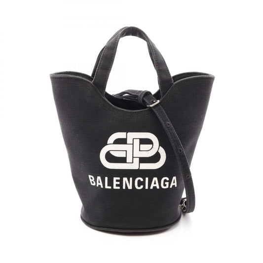 BALENCIAGA Wave XS 2-Way Canvas Handbag
