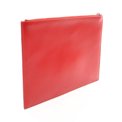 BOTTEGA VENETA Leather Clutch Bag Red