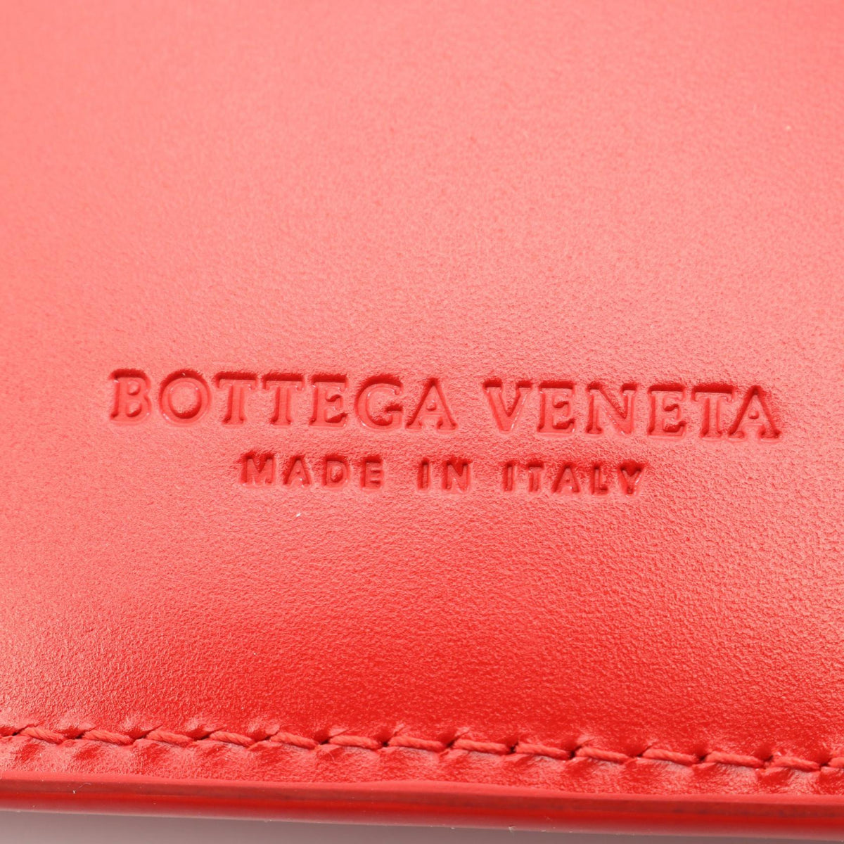 BOTTEGA VENETA Leather Clutch Bag Red